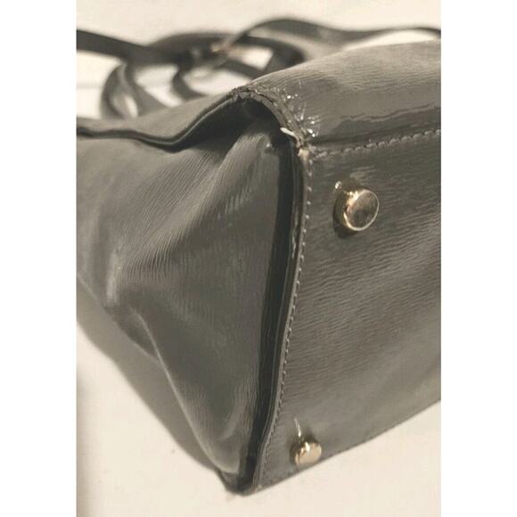 Kate Spade New York Beacon Court Jeanne Leather Gray Handbag Satchel 10x9 - Picture 12 of 15